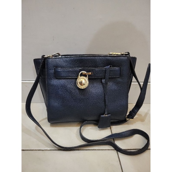 Mk hamilton navy mini sling bag