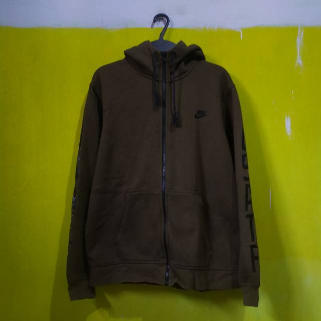 NIKE USATF ZIP HOODIE OLIVE GREEN