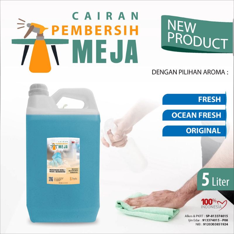 Cairan pembersih meja antiseptic aneka aroma wangi segar kemasan jurigen 5 liter