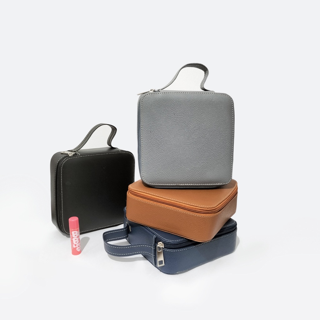 Make up box pouch make up polos tempat kosmetik tenteng travel organizer tas kosmetik serbaguna korean pouch kotak makeup murah terbaru