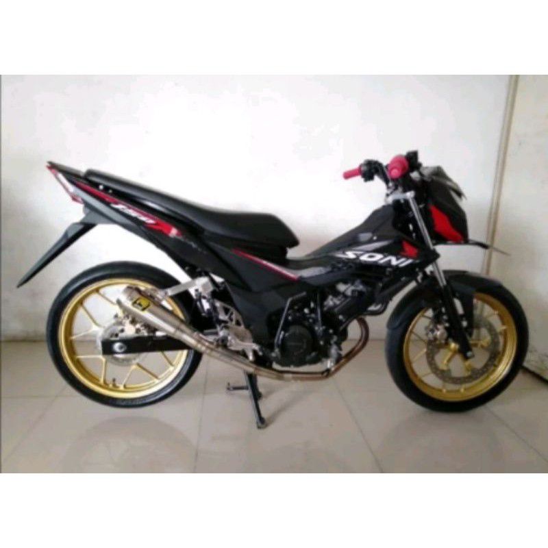 knalpot ROB 1 tipe GP17 FULL SISTEM BUAT MX KING SONIC SATRIA FU SATRIA
