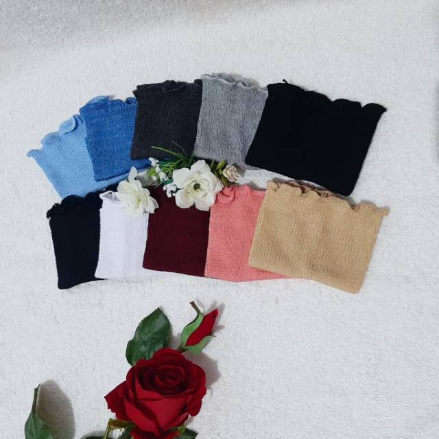 Ciput rajut  polos / bandana polos 1 warna