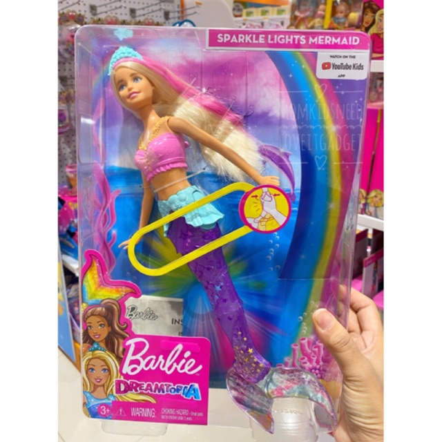 Barbie Sparkle Lights Mermaid Original Boneka Mainan Anak Mattel Shopee Indonesia