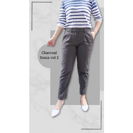 celana kerja wanita/Sonia pants(bahan katun import)muat sampe 75kg