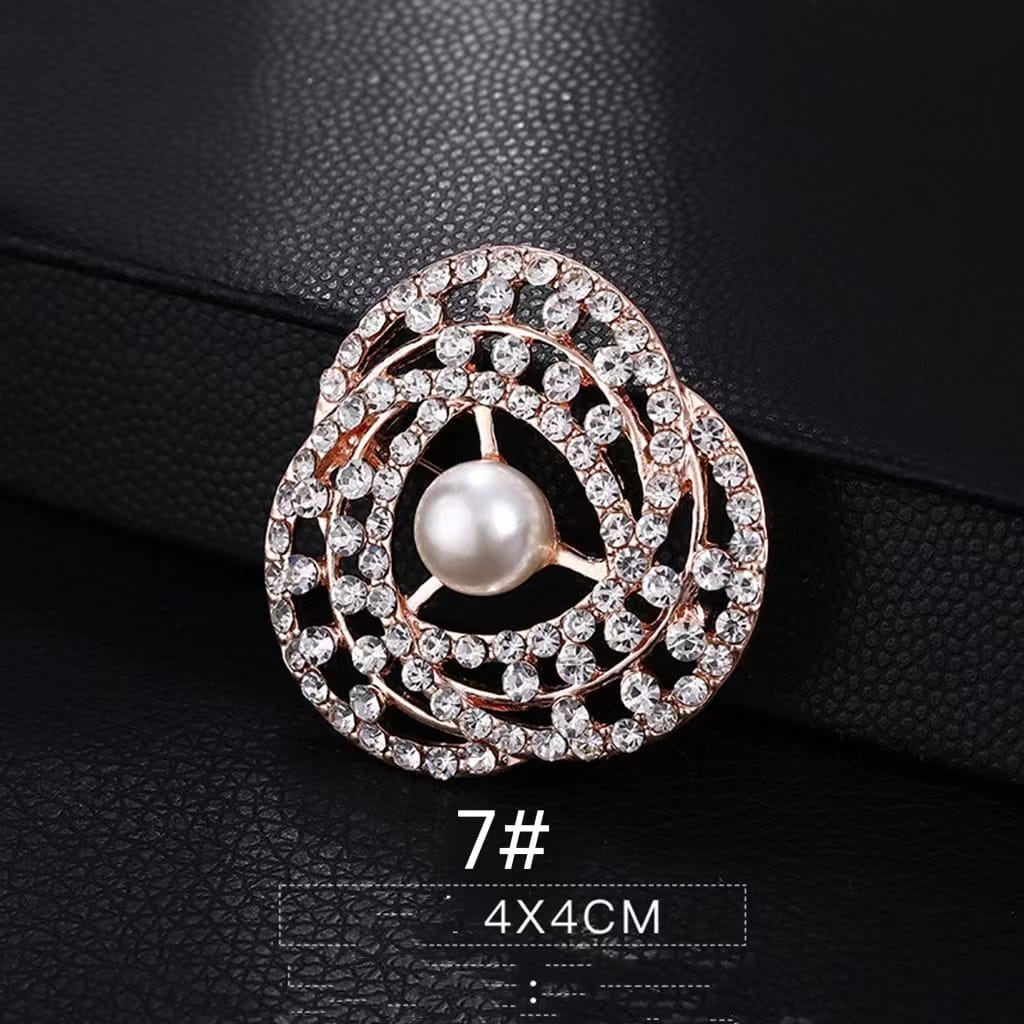 Elegant Pin Bros Cantik ala Korea - premium brooch - aksesoris hijab - bros kebaya