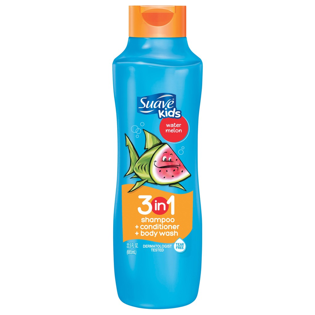 Suave Kids Watermelon 3in1 Shampoo + Conditioner and Body Wash (665mL)
