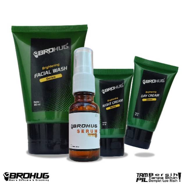 Paket Lengkap Pemutih Wajah Pria BROHUG Men's Skincare