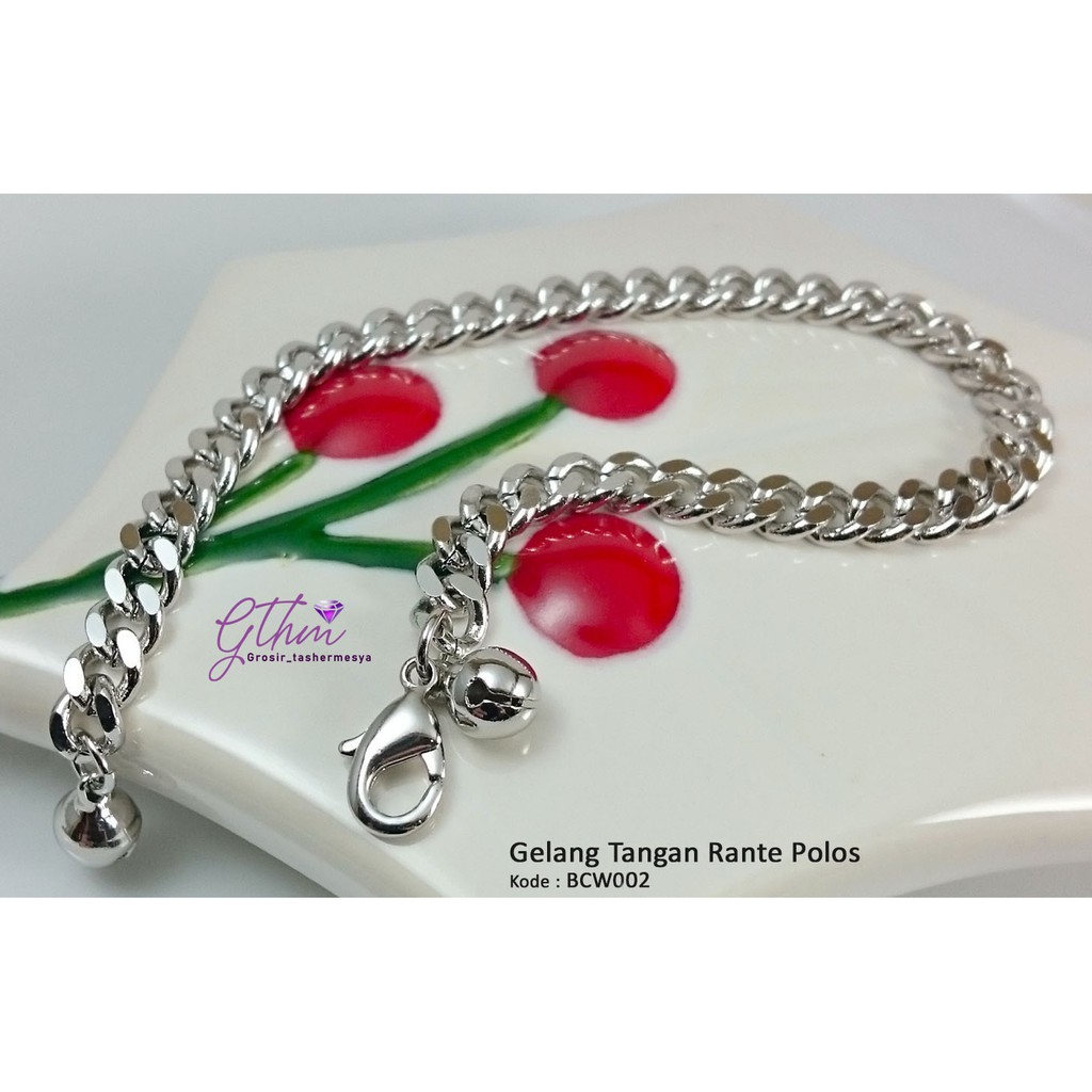 Bracelets Gelang Tangan Titanium High Quality Rante Polos BCW002 xuping-Silver