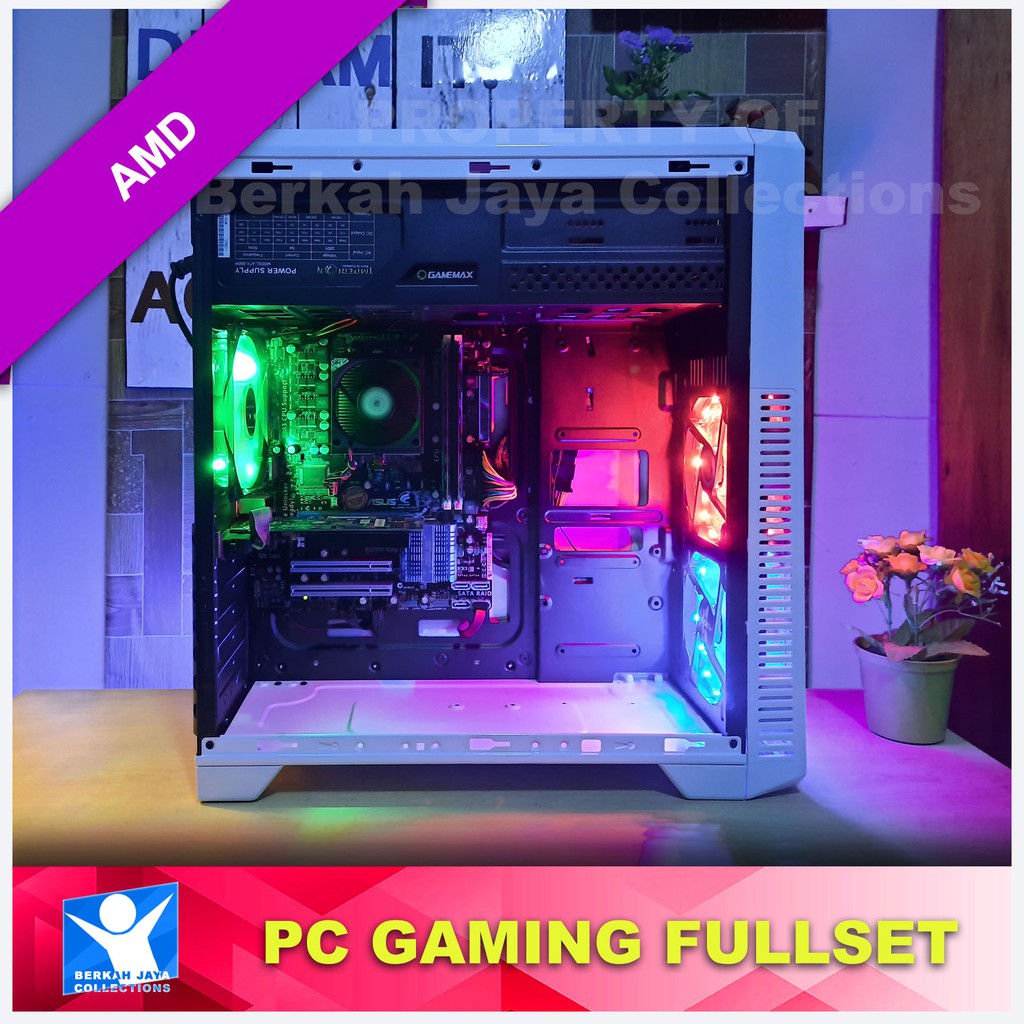 Cpu Komputer Gaming AMD Athlon II & Monitor 16 inch PAKET Murah Fullset