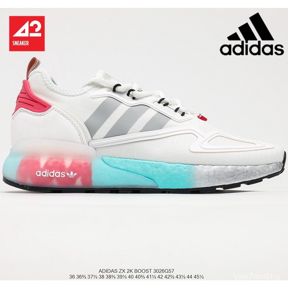 Ready to ship Adidas ZX 2K Boost fashion lace-up cushioning sneakers outdoor running shoes 1