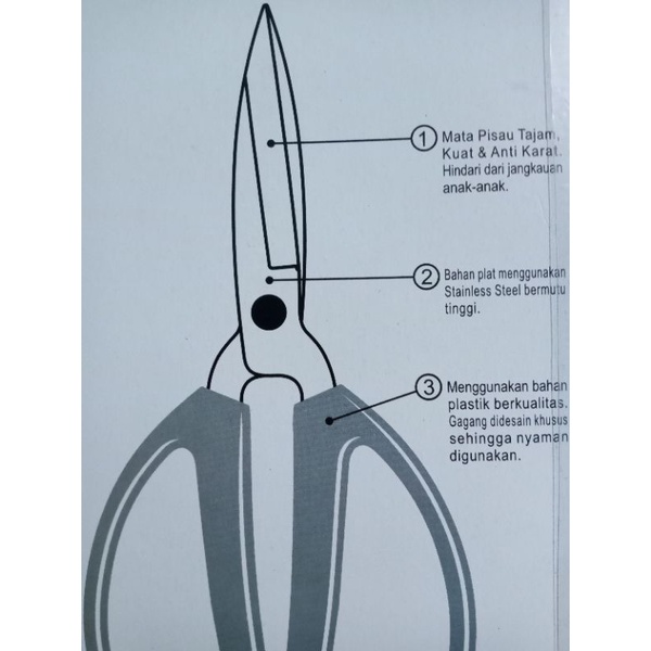 GUNTING POTONG KAIN DAN SENG IDEAL 021/022/023 MURAH