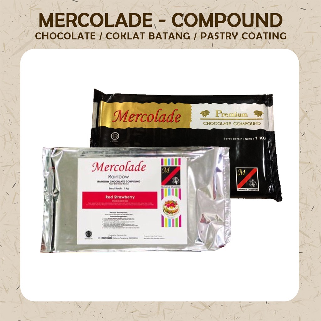 

MERCOLADE COKLAT BATANG 1 KG - COKLAT WARNA RASA - COKLAT BLOK - CHOCOLATE COMPOUND