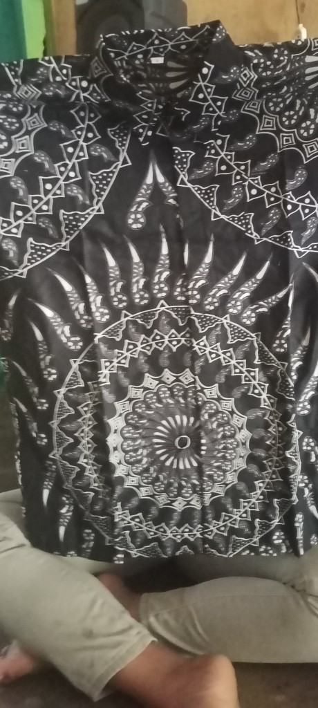 Kemeja Batik Pria Lengan Panjang Size M L Xl Xxl  Bswart Batik Hrb026 Kenongo Hem Panjang