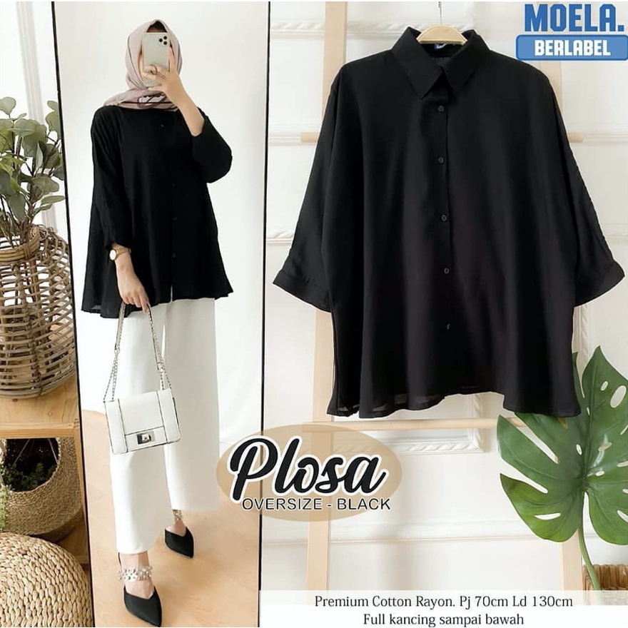 BEFAST - ZEC OOTD Wanita Kemeja ADINY / Oversize Jumbo Plosa Shirt Kemeja / Kem Polos / Atasan Wanita Lengan Panjang / Fashion Kerja / Kemeja Casual / OOTD Remaja Bisa di Jadikan Outer / Kemeja Terlaris