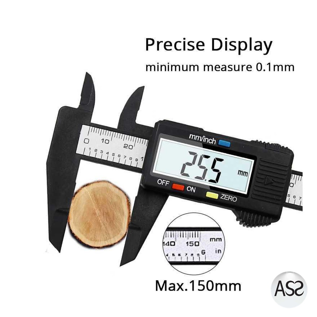 ASS Shop - Taffware Jangka Sorong Digital Vernier Caliper LCD Screen - JIGO-150