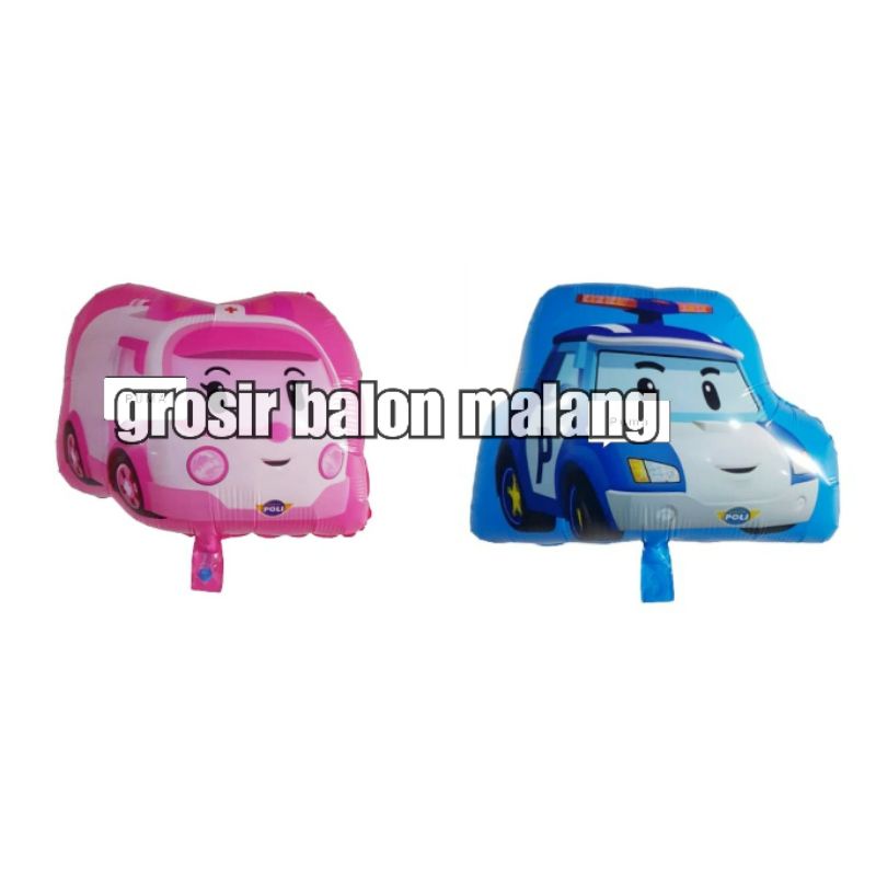 balon foil robocar poly amber poly police