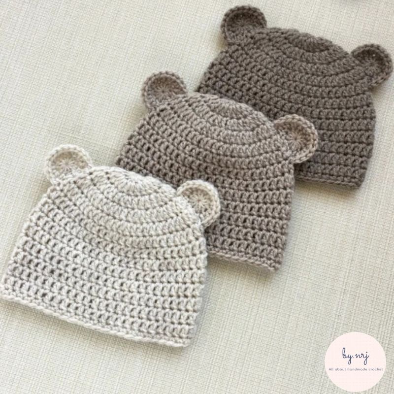 BEAR HAT / TOPI BERUANG / KOSTUM BERUANG / TOPI BEAR / NEWBORN HAT / TOPI RAJUT / TOPI RAJUT BAYI / 