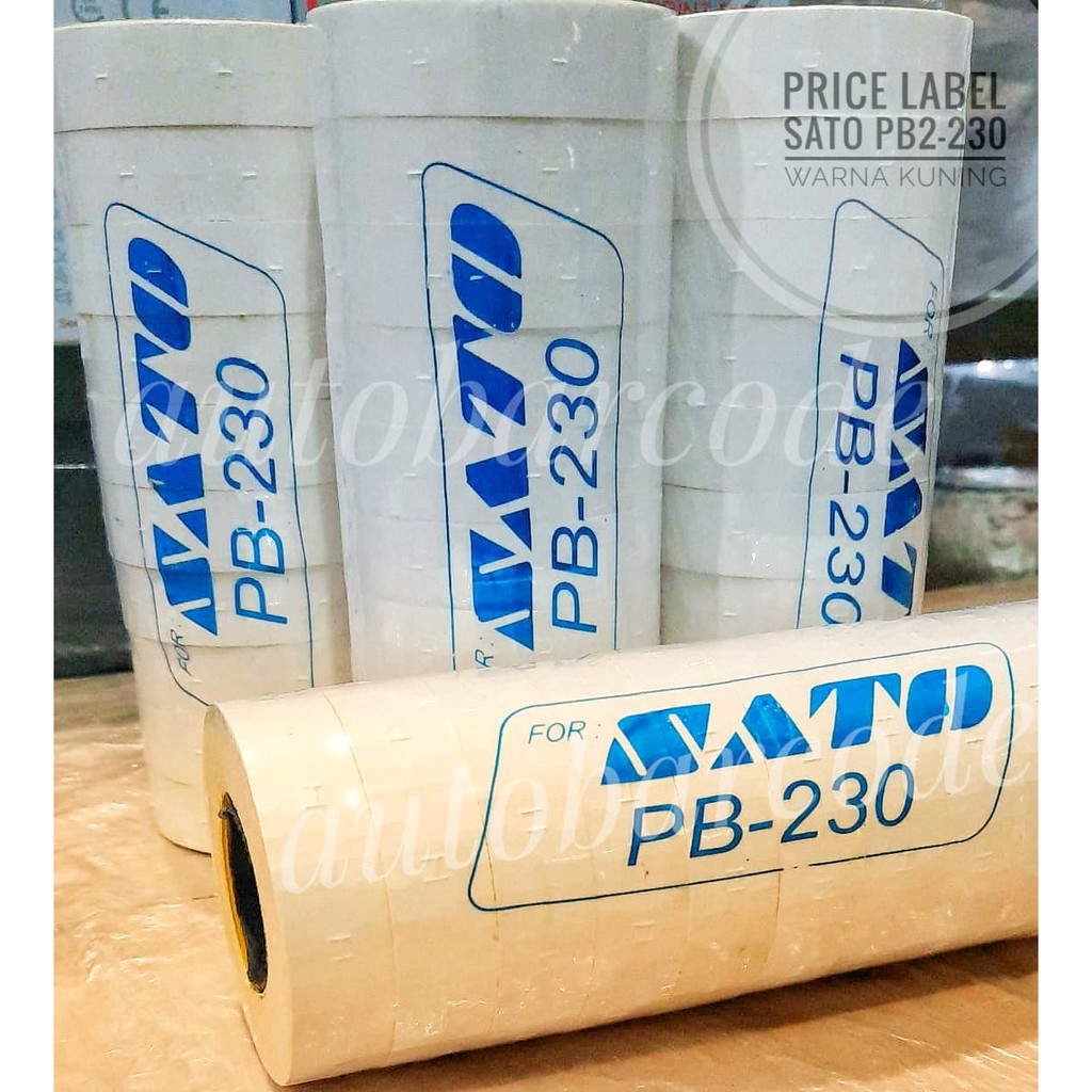 Label SATO KPL-16 X 23 Kuning Polos SATO PB 230 Kertas Sticker Label harga Toko Minimarket Swalayan