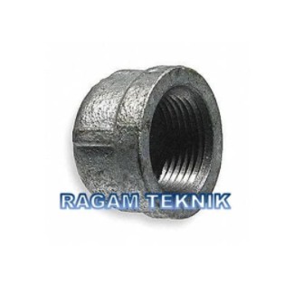 Dop 2" inch Tutup Cap Sambungan Ujung Pipa Besi Galvanis Drat Dalam Fitting Pipa