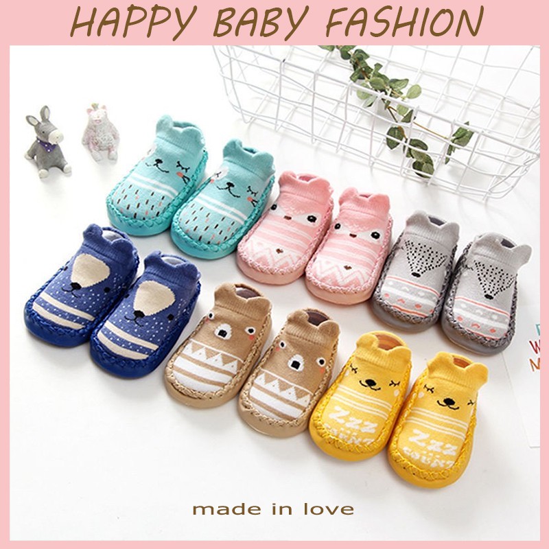 【Happy Baby】0-30 Bulan Sepatu Anak Bayi IMPOR - Baby Prewalker  Kaos Kaki WZ006