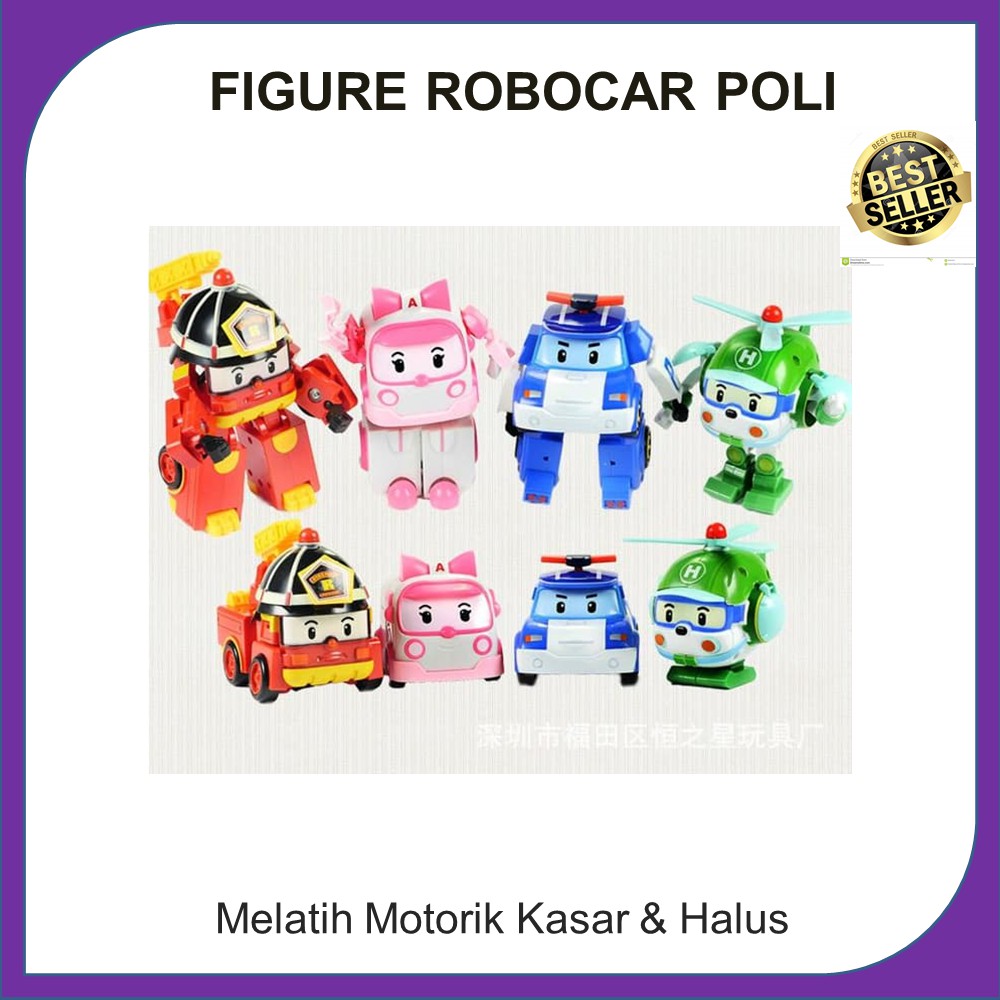Mainan Robocar Poli 1 set 4 pcs/robocar poli figure/Mainan robocar poli/Mainan robocar poli 1 set