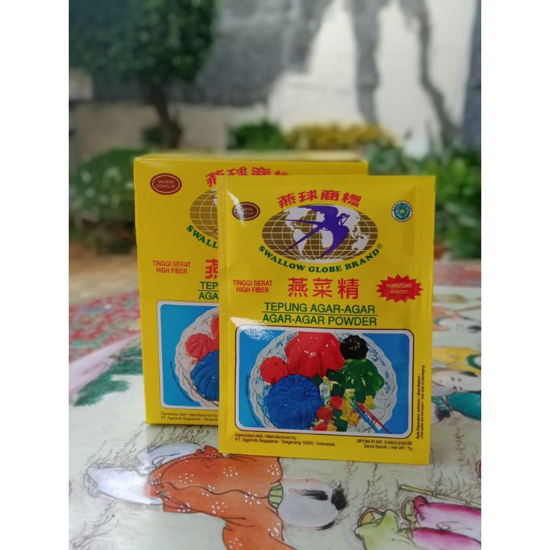 

Agar agar Swallow Globe Coklat 1 Box