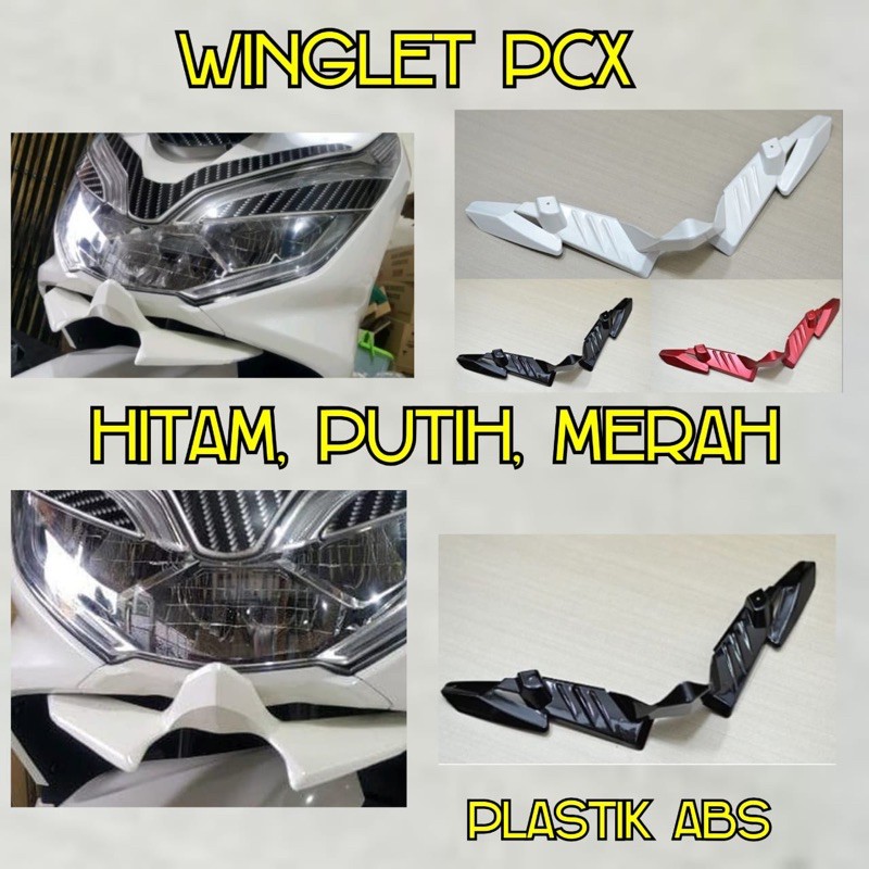 winglet Honda PCX 150 import Aksesoris Variasi Motor bahan plastik pcx 150 lokal variasi pcx