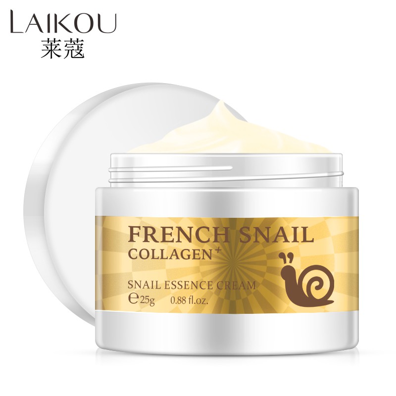 LAIKOU  french Snail essence cream collagen 25g ORIGINAL