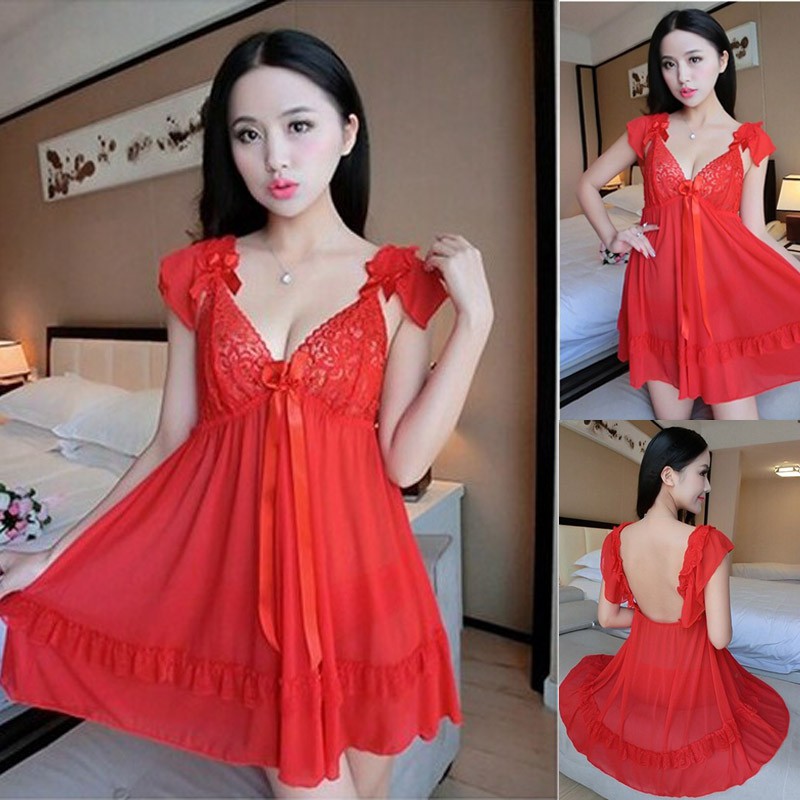 Lingerie BY0486R Babydoll Set Big Size LingerieOnYou