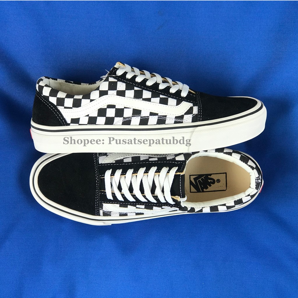 VANS OLD SKOOL CHECKERBOARD BLACK WHITE