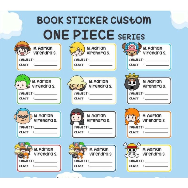 

Stiker Buku Anak Sekolah Nama Alamat Bisa Kustom Semaunya isi 20 PCS