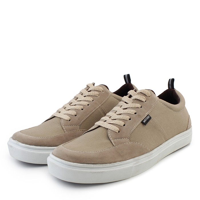 Sepatu Casual Sneakers Pria Walkers Derby Cream Kuliah Santai Pria