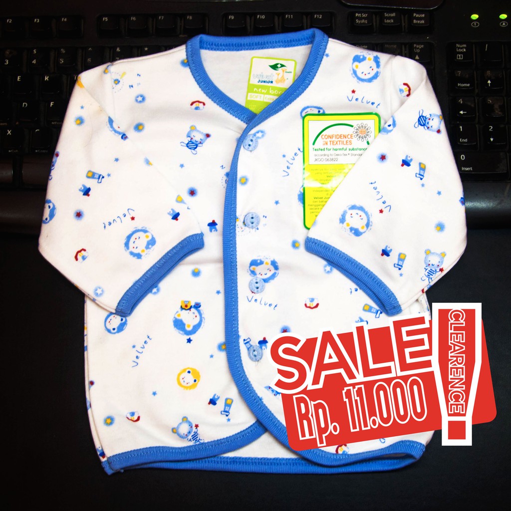☀️☀️ VELVET JUNIOR PIYAMA LENGAN PANJANG BAYI NEWBORN (068NB) KB - SALE TUTUP TOKO ☀️☀️