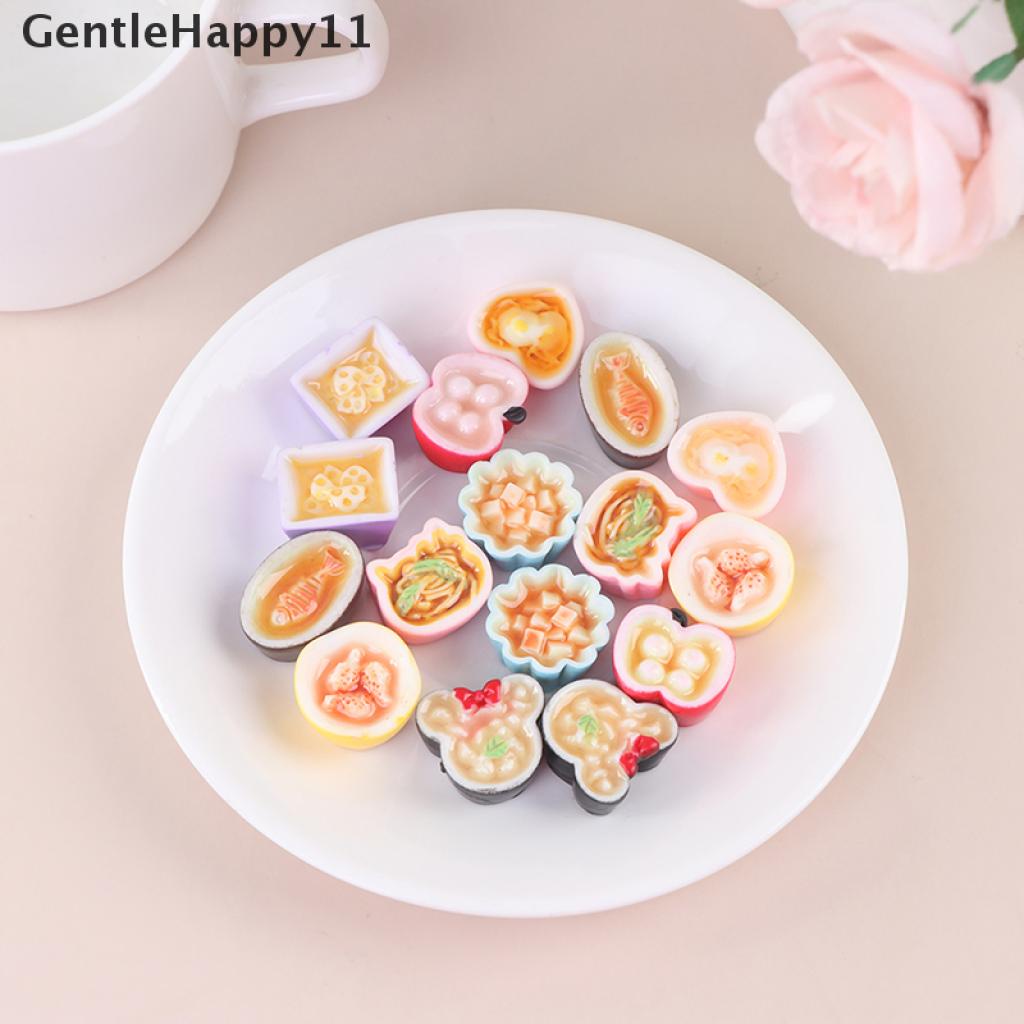 Gentlehappy 2pcs / Set Mainan Miniatur Makanan Bahan Resin Untuk Dekorasi Rumah Boneka