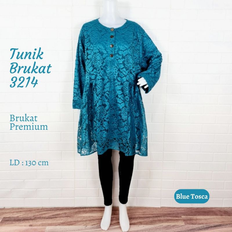 Tunik Brukat Jumbo 3214, Ld 130 cm