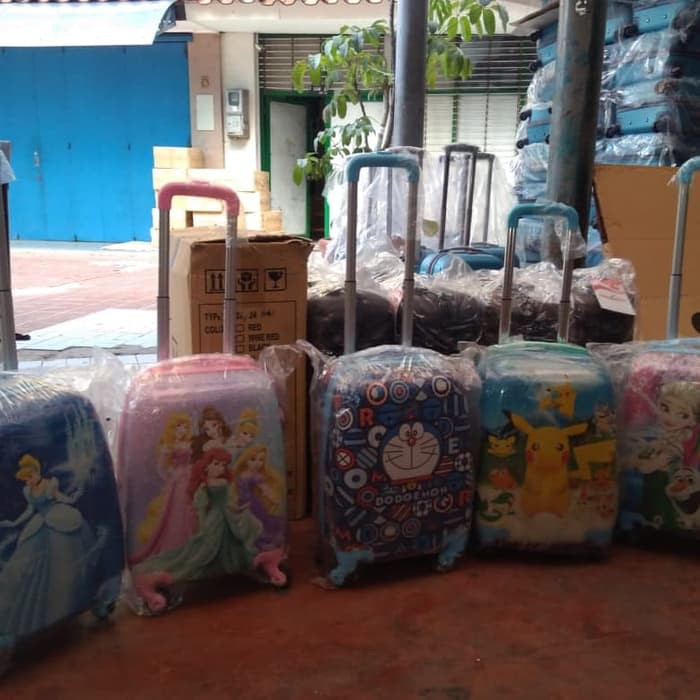 Kekinian TAS TROLI KOPER ANAK 16  TAS TRAVEL ANAK KOPER FIBER ANAK MINION Termurah