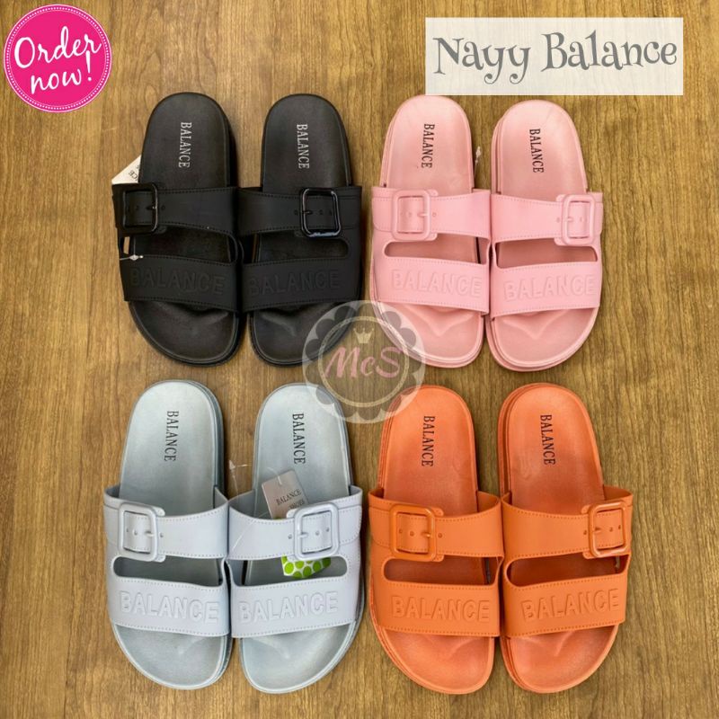 NAYY Sandal jelly strap 2 gesper variasi merk Balance