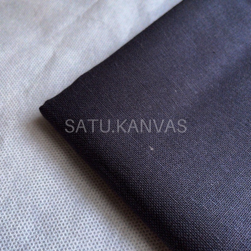 Kain LINEN RAMI Kualitas Premium bahan katun linen-Dark Grey
