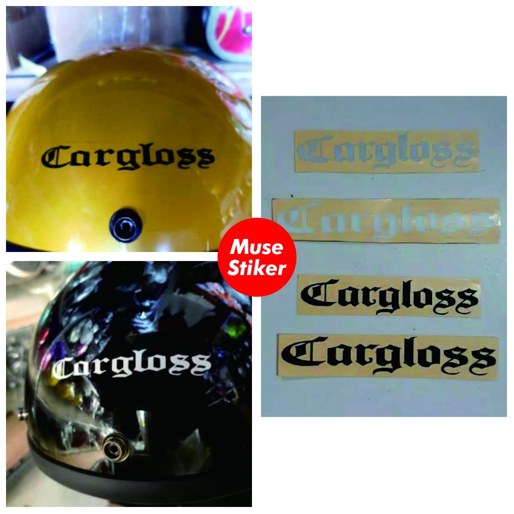 STIKER CUTTING MOTOR HELM LOGO CARGLOSS