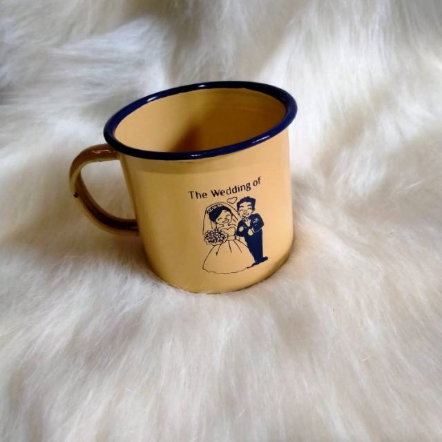 SOUVENIR PERNIKAHAN CANGKIR JADUL CANGKIR ENAMEL
