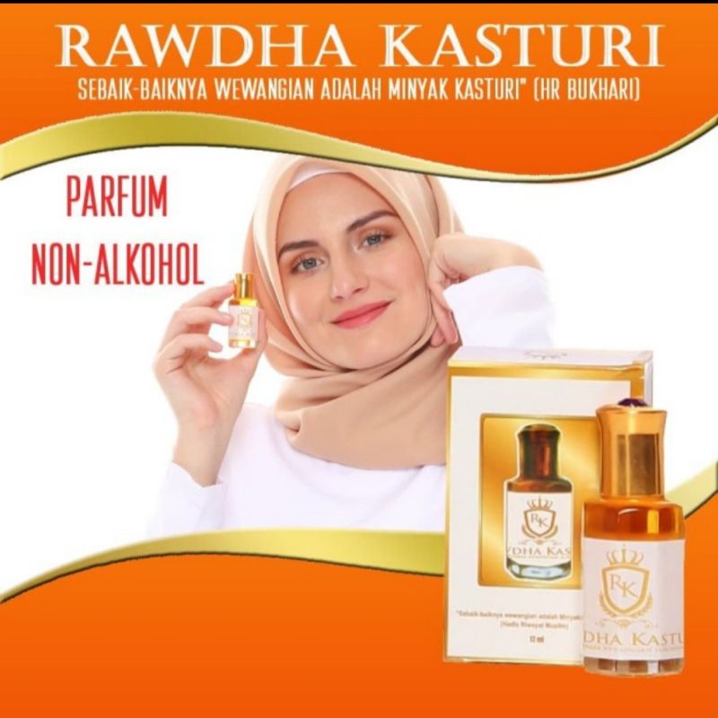 Minyak kasturi Kijang Asli parfum kasturi murni non alkohol Rawdha kasturi original 12 ml