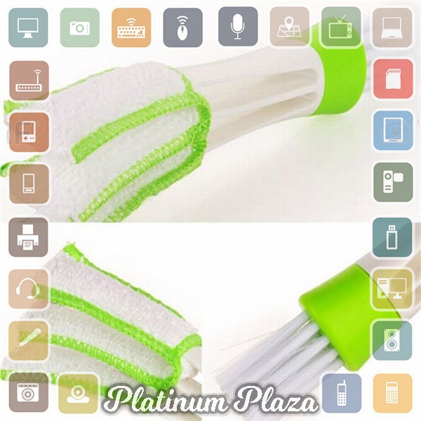 VODOOL Sikat Pembersih Microfiber Interior Mobil Duster Brush - Q128 - Green`CFR0R1-