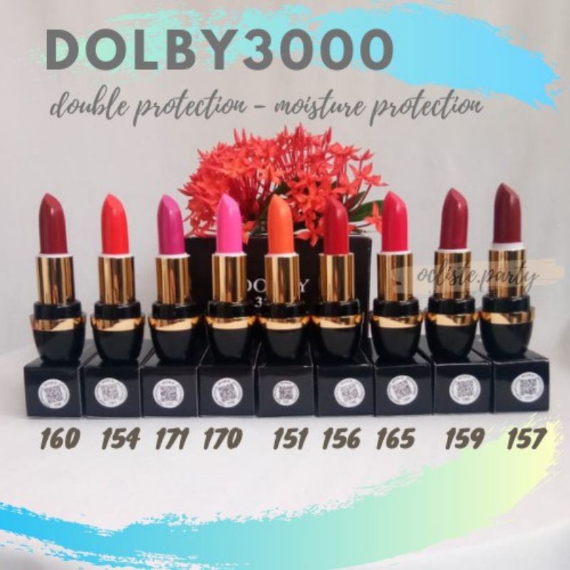 DOLBY3000 LIPSTIK DOLBY MATTE 3000 ORI BPOM lipstick pelembab bibir pewarna bibir Dolby kosmetik bib