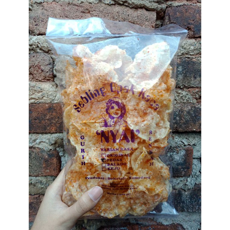 

Sebling opak kaca pedas gurih renyah 100gr