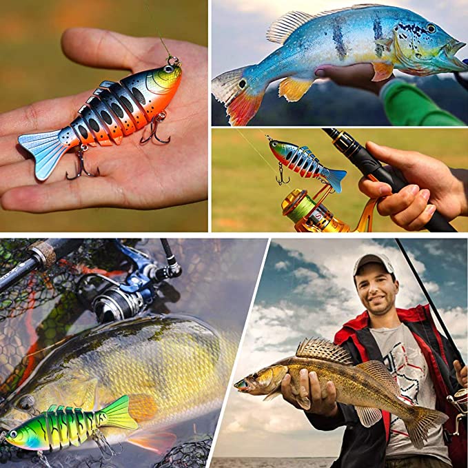 Umpan Pancing Hard Bait 7 Bagian Ukuran 3.9 &quot;