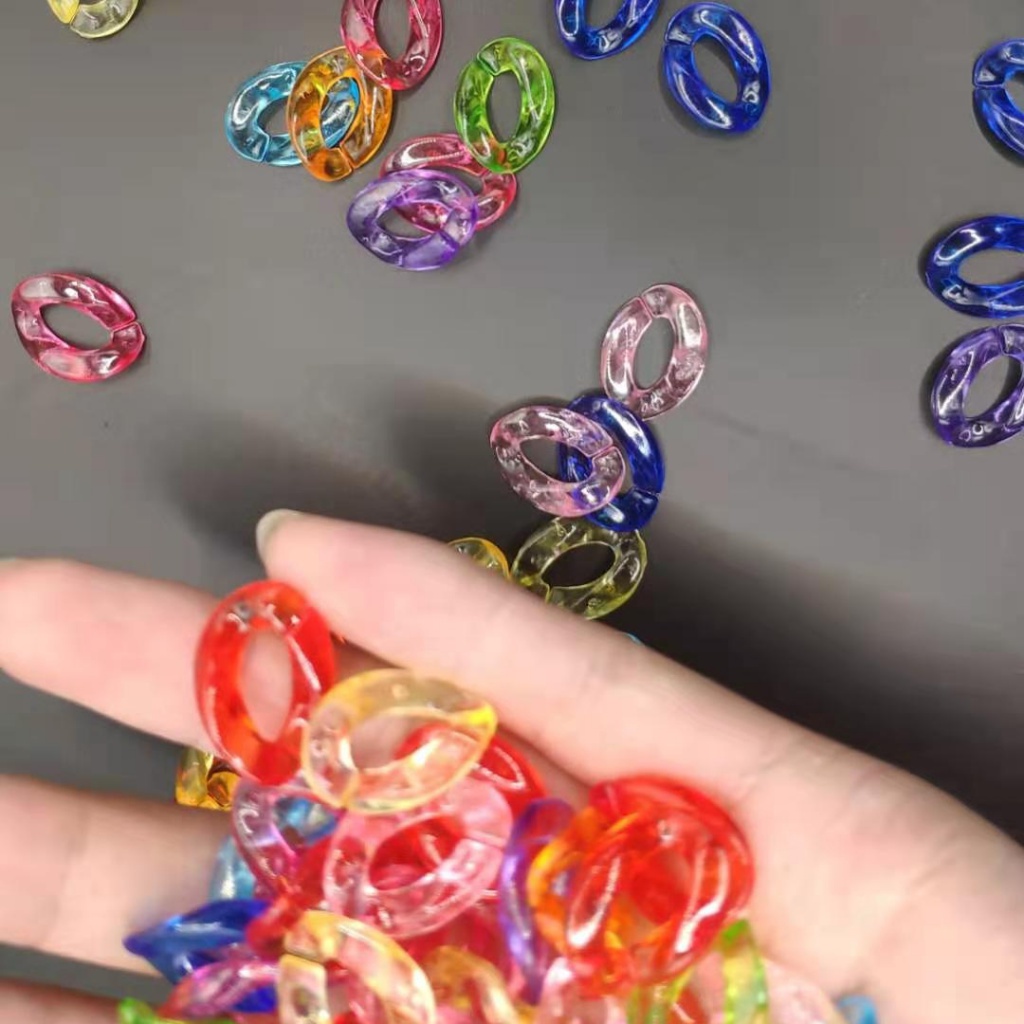 20pcs Rantai Plastik Akrilik 16x20mm Untuk Masker diy