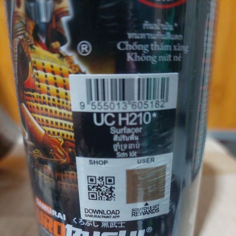 Pilok Pilox Cat Samurai Surfacer UC H210 400ml Cat Semprot Samurai Paint Kurobushi Aerosol