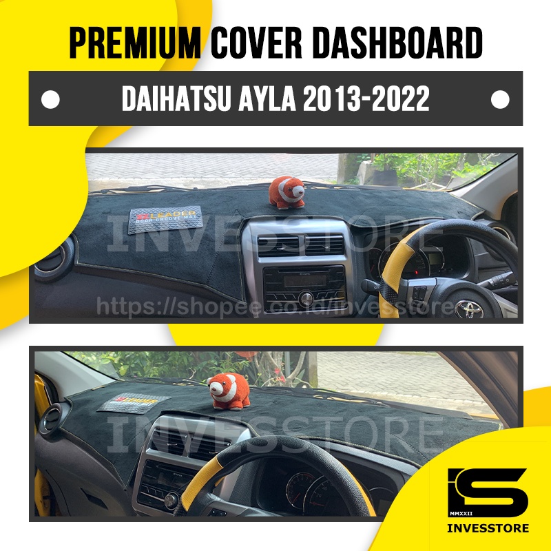 PREMIUM Cover Dashboard Ayla 2013-2022 | Aksesoris Interior Mobil | Alas Karpet Dasbor Daihatsu 2014 2015 2016 2017 2018 2019 2020 2021