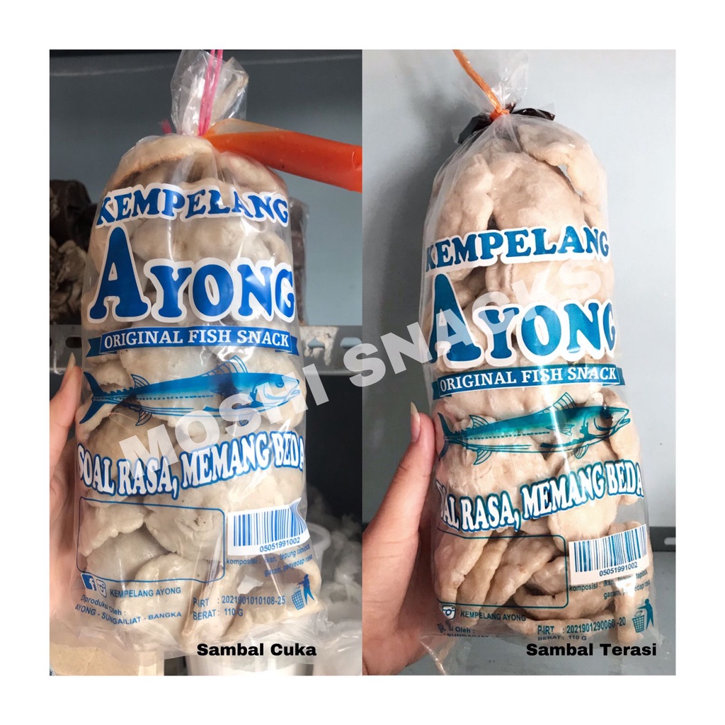 

Kemplang Bangka Goreng Pasir Ayong Biru Sambal Terasi / Kerupuk Kemplang Pasir Asli Bangka / Krupuk Pasir