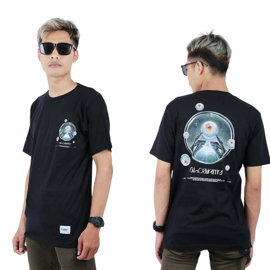 GLOARMY/Tshirt The Eye Black/Kaos Distro Hitam/Kaos/Tshirt/Kaus/Tshirt Original/Kaos Distro/Kaos Pri